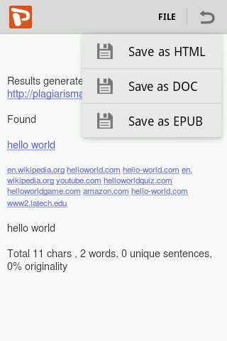 Android 版 Plagiarism Checker