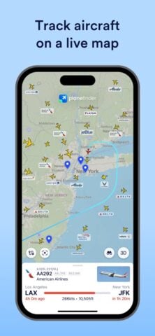 iOS 用 Plane Finder ⁃ Flight Tracker