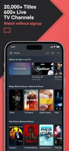 Plex: Stream Video, Film e TV per iOS