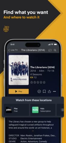Plex: Watch Live TV and Movies untuk iOS