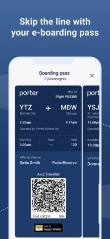 Porter Airlines para iOS