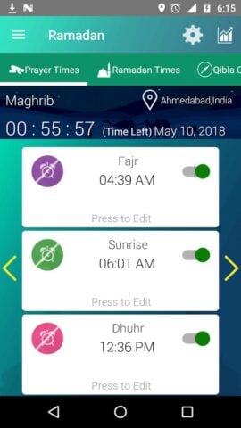 Prayer Times – Qibla, Quran per Android