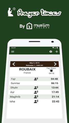 Prayer times: Qibla & Azan for Android