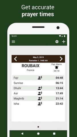 Prayer times: Qibla & Azan cho Android