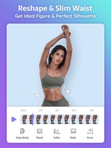 PrettyUp-AI แก้ไขวิดีโอร่างกาย สำหรับ iOS