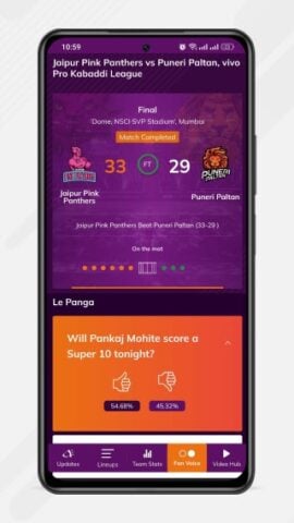 Android 用 Pro Kabaddi Official App