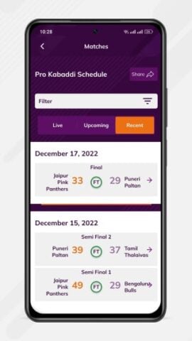 Pro Kabaddi Official App для Android