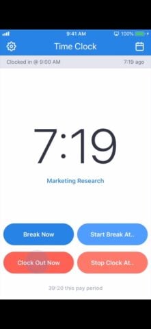Punch Time Clock Hours Tracker para iOS