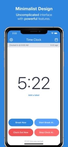 Punch Time Clock Hours Tracker لنظام iOS