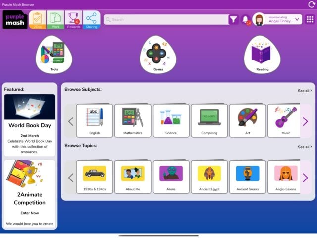 Purple Mash Browser für iOS