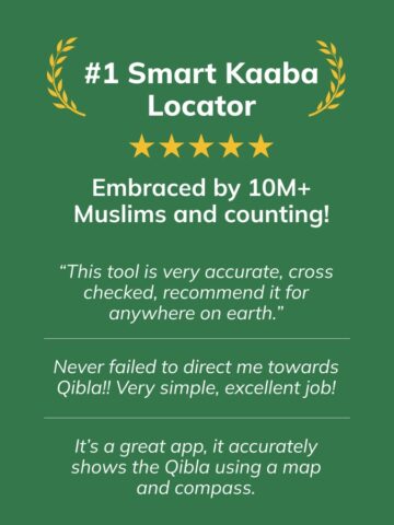 Qibla Brújula 100%, La Meca para iOS