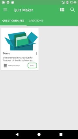 QuizMaker (crea quiz /test) per Android