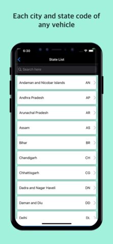 RTO – eChallan, Vehicle info für iOS