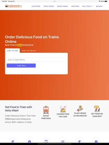 RailRestro – Food in Train untuk iOS