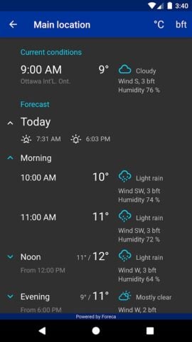 Regen-Alarm (Rain Alarm) für Android