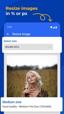 Reduce Photo Size – Downsize สำหรับ Android