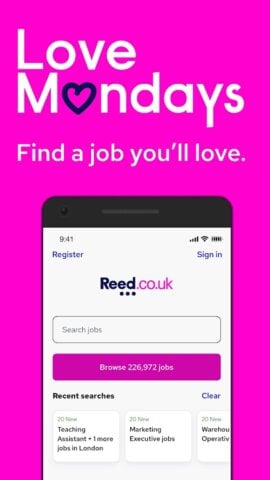 Android 用 Reed.co.uk Job Search