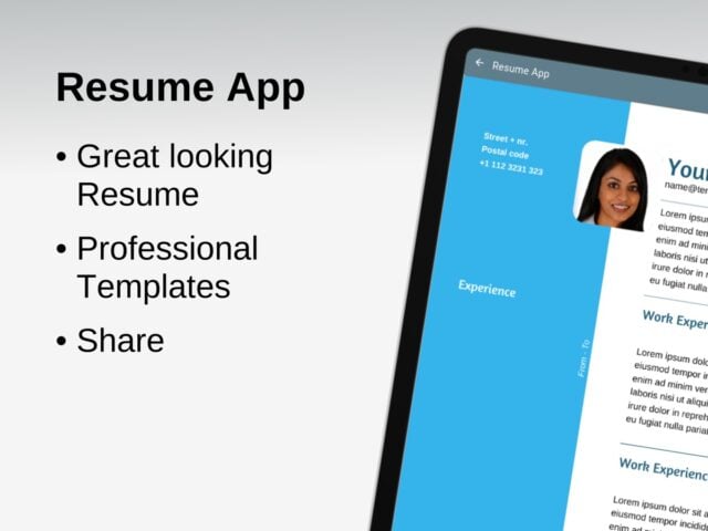 Resume App for iOS