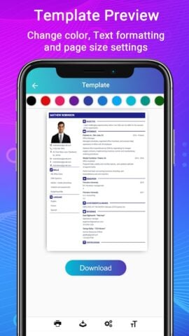 Android용 Resume Builder App, CV maker