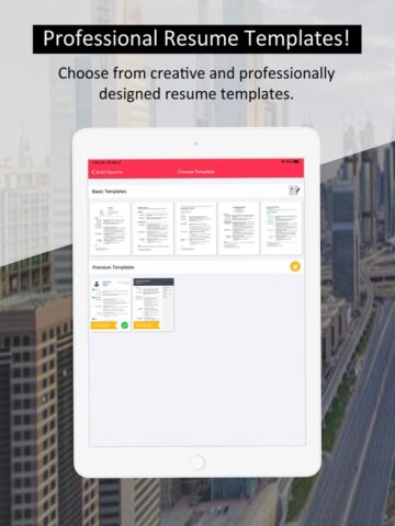 iOS용 스마트 이력서 디자인 – 직업 검색을 위한 전문 템플릿