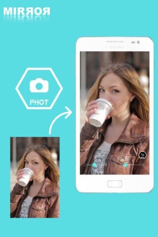 Android 用 反転鏡 ：反転切替、明るさ、拡大、調整