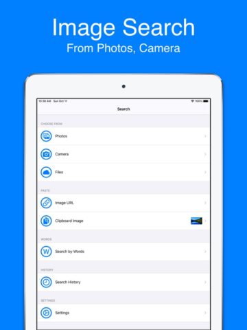 Reverse Image Search App for iOS