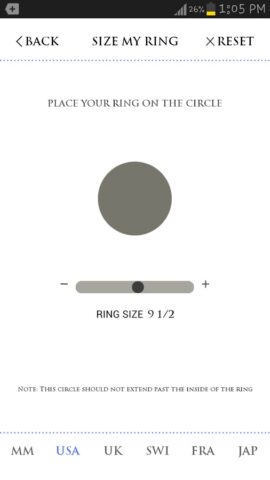 Größe Ihren Ring für Android