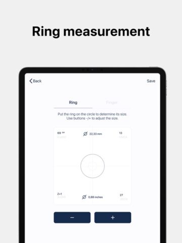 ขนาดแหวน – Ring Sizer สำหรับ iOS