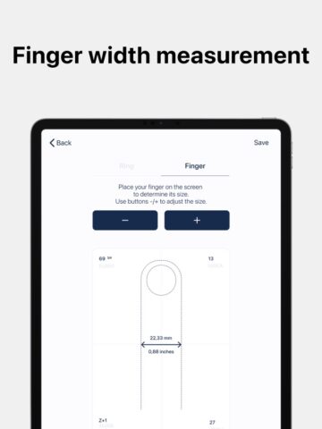iOS 用 指輪サイズ測定 – 指輪サイズ, 指のサイズ 日本