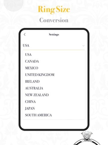 Taille de bague－Baguier mesure pour iOS