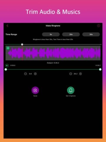 جعل النغمة – استخراج الصوت لنظام iOS
