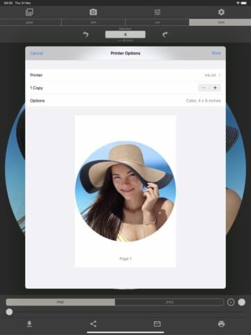 Круглое фото для iOS