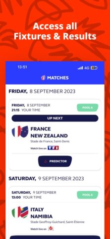 Rugby World Cup 2023 for iOS