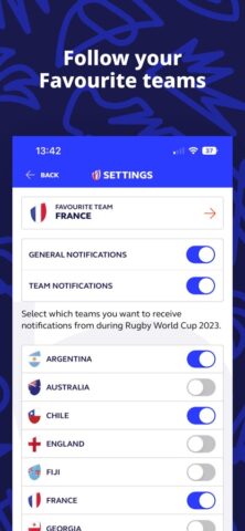 iOS 用 ラグビーワールドカップ2023
