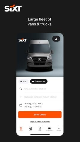 SIXT rent. share. ride. plus. für Android