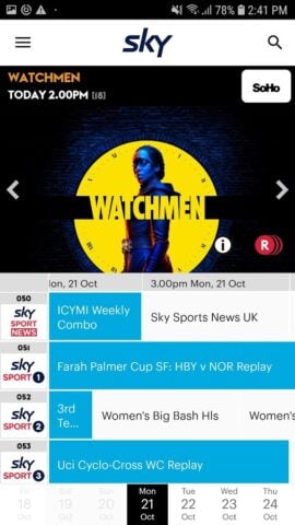 SKY TV GUIDE cho Android