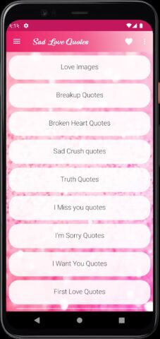 Sad Love Quotes & Broken Heart لنظام Android