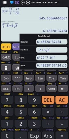 Kalkulator ilmiah 991 plus untuk Android