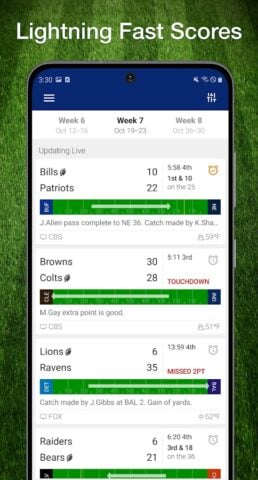Scores App: NFL Football 2023 для Android