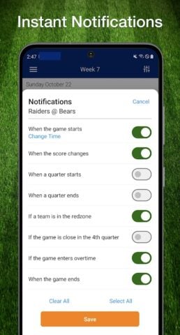 Android용 Scores App: NFL Football 2023