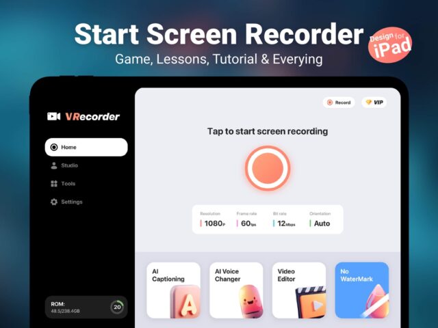 Gravador de tela – V Recorder para iOS