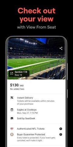 SeatGeek – Tickets to Events สำหรับ Android