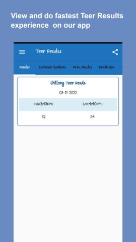 Shillong Teer Results para Android