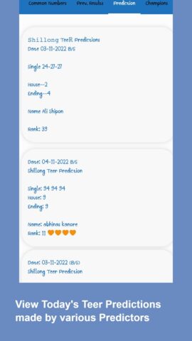 Android용 Shillong Teer Results