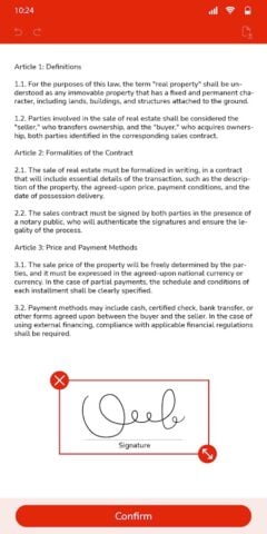 Android 用 PDF文書に素早く簡単に署名することができます。