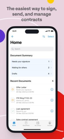 iOS용 Signeasy – Sign and Fill Docs