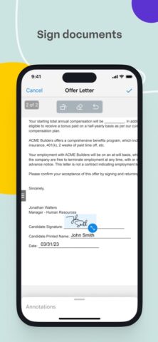 Signeasy – Sign and Send Docs for iOS