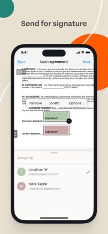 iOS용 Signeasy – Sign and Fill Docs