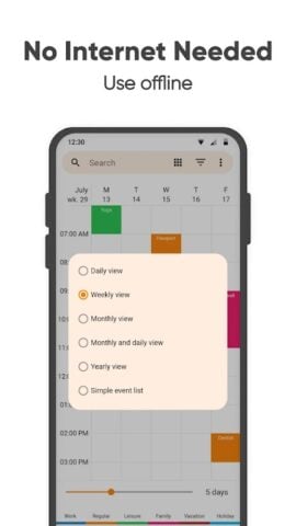 Schlichter Kalender für Android