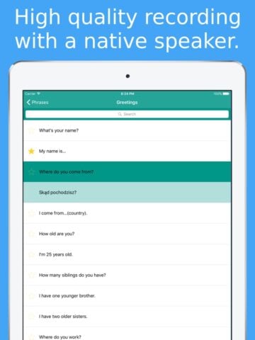 iOS için Lehçe Öğrenmek : Ifadeler ve Sözcükler